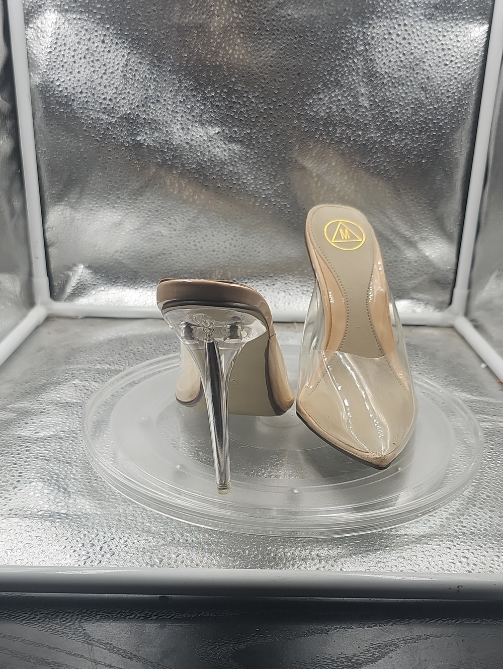 W Clear Heels Sz7 - Picture 2 of 4